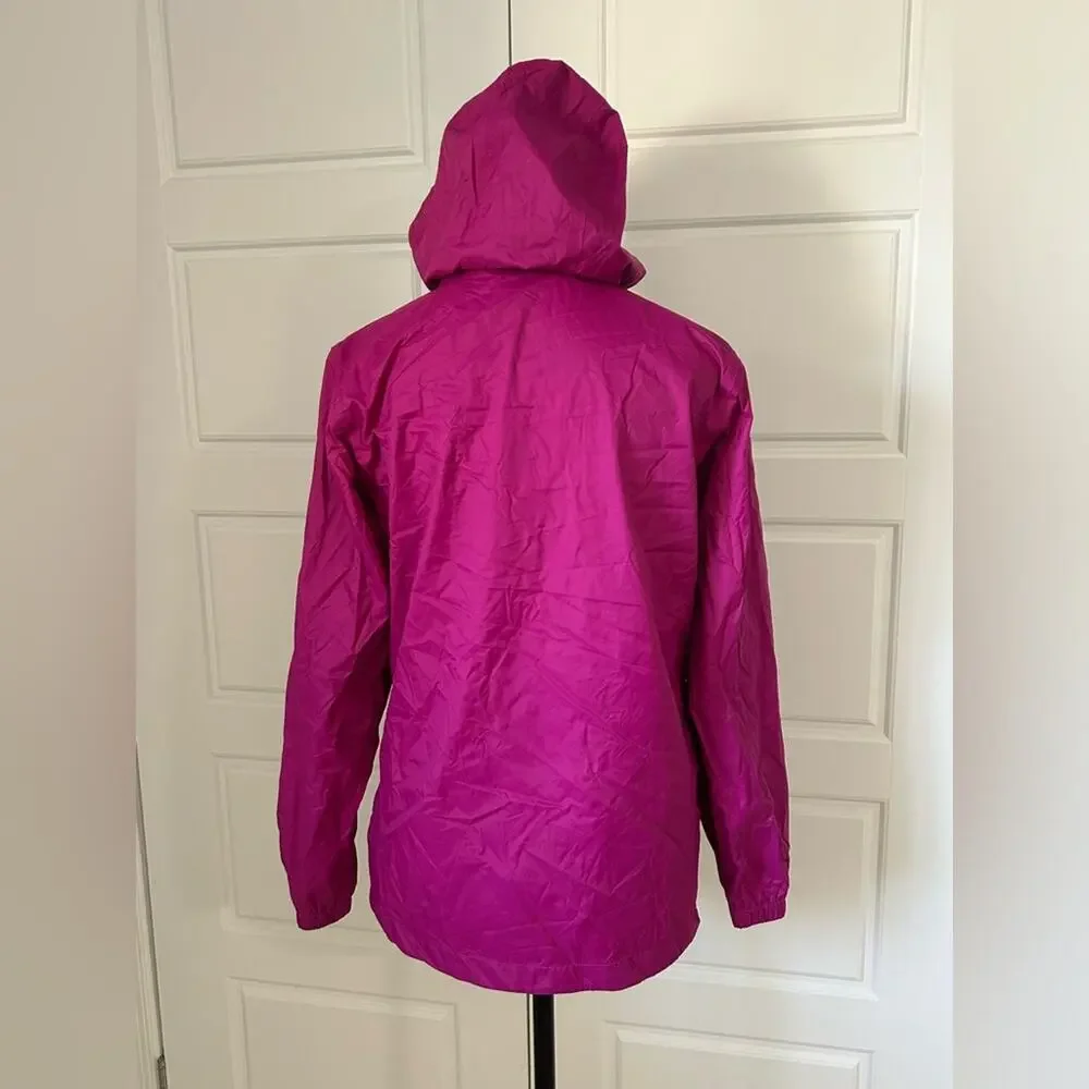 The north face antora pink plum black waterproof jacket size girls 18 women’s XS
